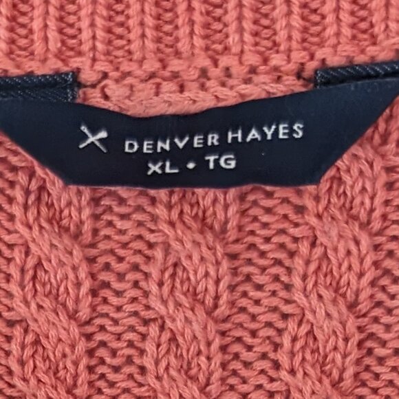 Salmon knit scoop neck sweater XL - Picture 9 of 9